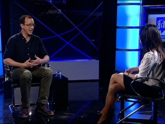 Ed Aldcraft during the interview on El Punt Avui TV.