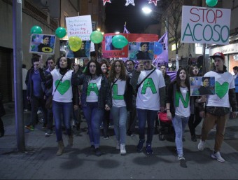 Manifestació en record de l'Alan, a Rubí, el noi transexual que es va sucidiar ACN