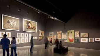 The room in the Museu Nacional d'Art de Catalunya where some of the most emblematic works of Ramon Casas are on display. 