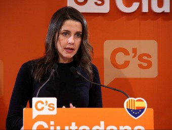 La líder de C's al Parlament, Inés Arrimadas, aquest dimarts a la seu del partit ACN