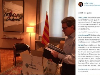 Artur Mas, en la imatge que ha publicat a Instagram