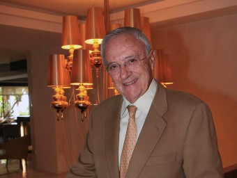 Josep Maria Molist, dilluns passat a l'entrada de l'hotel Guitart Monterrey, després de la reunió amb els participants del seminari JOAN SABATER