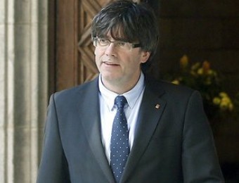 Carles Puigmont ahir a Palau efe