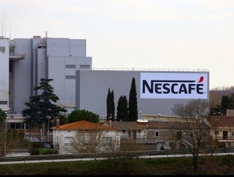 La fàbrica Nescafé que la multinacional té a Girona. MANEL LLADÓ