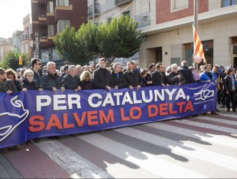 La multitudinària manifestació d'Amposta del 7 de febrer va plantejar la defensa del Delta com un tema de país. JC LEÓN