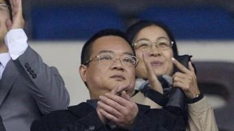 El propietari de l'Espanyol , Chen Yansheng. AFP