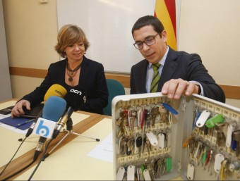 La consellera i el delegat de Bankia, ahir, al lliurament de clausjuanma ramos