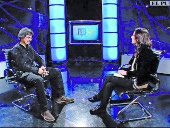 Ramon Térmens during the interview on El Punt Avui TV. 