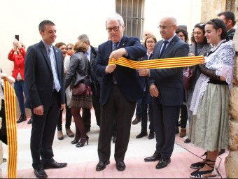 Josep Poblet, durant l'acte d'inauguració del nou Museu de Figuerola del Camp JLE