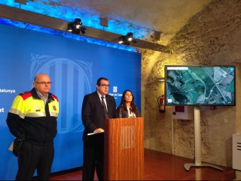 El conseller, Jordi Jané, ahir al matí, donant detalls sobre l'accident mortal a l'N-II GISELA PLADEVEYA
