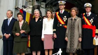 Pilar de Borbón al costat de la reina Letizia en una imatge d'arxiu