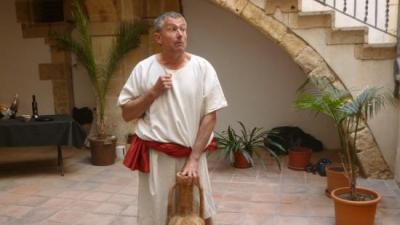 Philodamus, un productor de Tàrraco que explica als visitants la tradició del vi INFOCAMP
