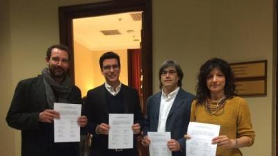 Els diputats lleidatans a Madrid, Jaume Moya, Toni Postius, Xavier Eritja i Mònica Lafuente ARXIU