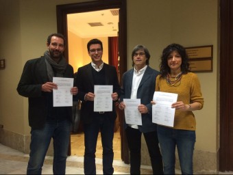 Els diputats lleidatans a Madrid, Jaume Moya, Toni Postius, Xavier Eritja i Mònica Lafuente ARXIU