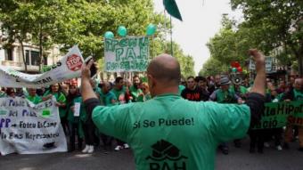 Manifestació de la PAH a favor de la llei antidesnonaments, aquest divendres a Barcelona ACN