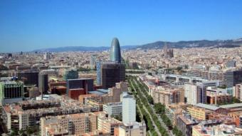Una vista de la ciutat de Barcelona des de la zona de la plaça del es Glòries EL PUNT AVUI