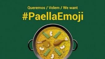 Campanya amb què s'ha promocionat l'emoticona de la paella. EL PUNT AVUI