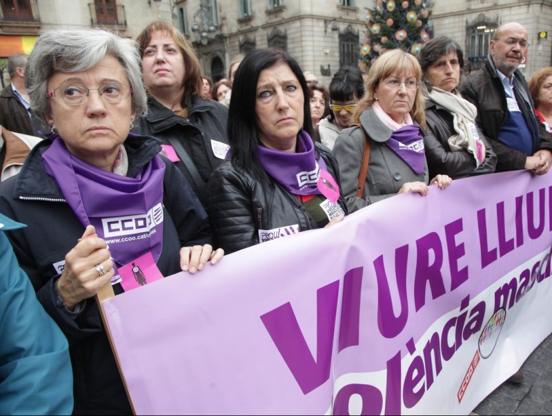 Acte contra la violència mascista a Barcelona ARXIU