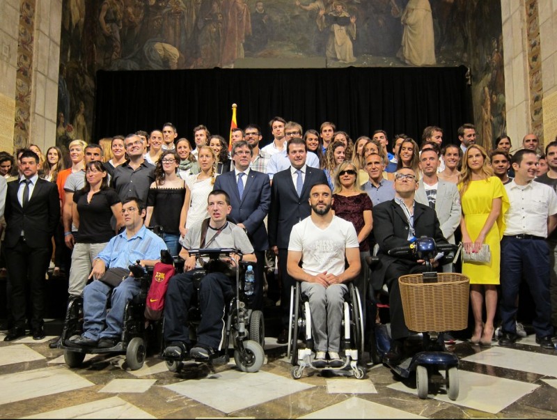 La recepció de Puigdemont als olímpics i paralímpics catalans EP/EUROPAPRESS