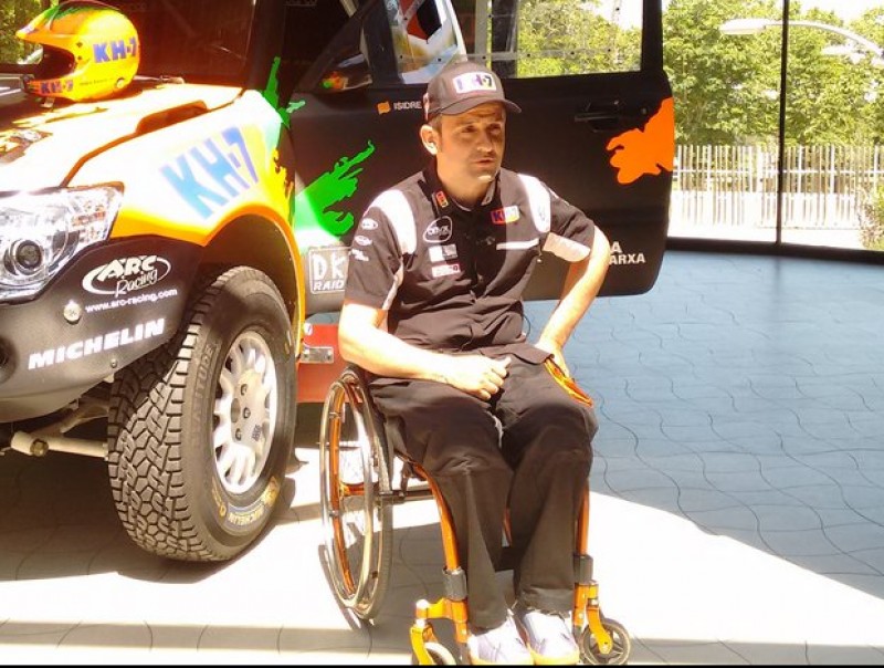 Isidre Esteve, en la presentació del seu equip per al Dakar 2017 T.R.