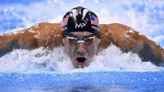 Phelps, en el segment de braça dels 200 m estils AFP