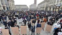 Protestes ahir a Torí contra el confinament. També n’hi  va haver a Roma