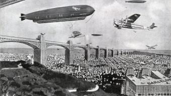 Recreació d’un projecte de viaducte a Barcelona, publicat el 1930 a la revista ‘La Ilustración Ibero-Americana’