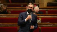 El conseller d’Economia i Hisenda, Jaume Giró, aquest dimecres al Parlament