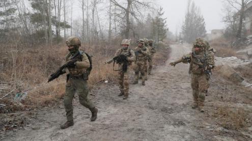 Soldats de l’exèrcit ucraïnès, a la zona del Donbass