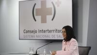 La ministra espanyola de Sanitat , Carolia Darias, en un acte l’11 de maig a Madrid