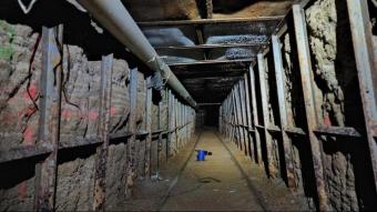 Una imatge del túnel descobert entre San Diego i Tijuana , utilitzat pel narcotràfic