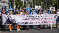 Manifestació de suport als uigurs al davant de la seu de les Nacions Unides de Ginebra