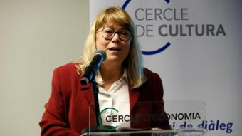 Garriga, ahir, en l’acte ’Un any al capdavant del Departament de Cultura’ al Cercle de Cultura