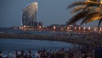 Les platges de Barcelona plenes