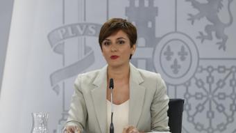 La portaveu del govern espanyol, Isabel Rodríguez, en la roda de premsa posterior al Consell de Ministres d’aquest dilluns