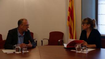 Reunió dels representants d’Òmnium amb la consellera de Cultura, Natàlia Garriga
