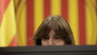 La presidenta del Parlament, Laura Borràs, durant una sessió a la cambra catalana