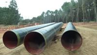 Imatfe de la construcció del gasoducte al seu pas per Sabadell
