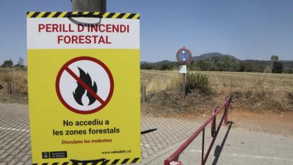 L’accés al bosc de Can Deu de Sabadell, tancat pel nivell 3 del pla Alfa
