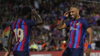 Aubameyang vol continuar celebrant gols amb la samarreta del Barça