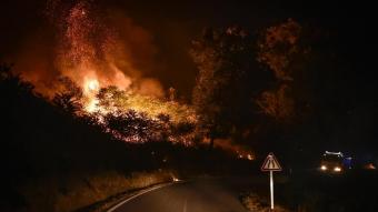 Imatge de l’incendi a Folgosinho, a la Serra da Estrela