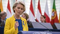 Ursula von der Leyen, presidenta de la Comissió Europea (CE), durant el debat de la Unió al Parlament Europeu, el 14 de setembre passat a Estrasburg