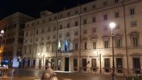 El Palau Chigi, seu del govern italià, al centre de Roma