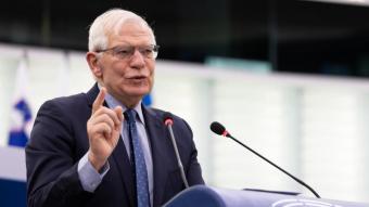 L’Alt Representant de la UE per Afers Exteriors, Josep Borrell, a la seu del Parlament Europeu a Estrasburg