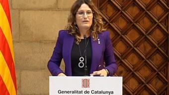 La consellera de la Presidència, Laura Vilagrà, en la presentació