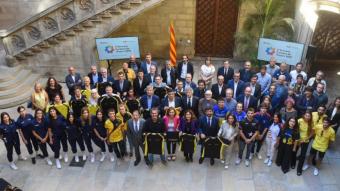 Foto de grup després de la presentació de la II Setmana Catalana de l’Esport