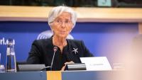 La presidenta del Banc Central Europeu (BCE), Christine Lagarde, durant un diàleg amb els eurodiputats del Comitè Econòmic i d’Afers Monetaris a Brussel·les