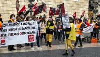 Una protesta de les treballadores del SAD a Barcelona el desembre del 2021