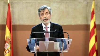 Carlos Lesmes, expresident del Tribunal Suprem i del Poder Judicial en un acte a Catalunya.