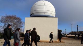 El president Aragonès i les autoritats, aquest migdia al Parc Astronòmic de Pujalt